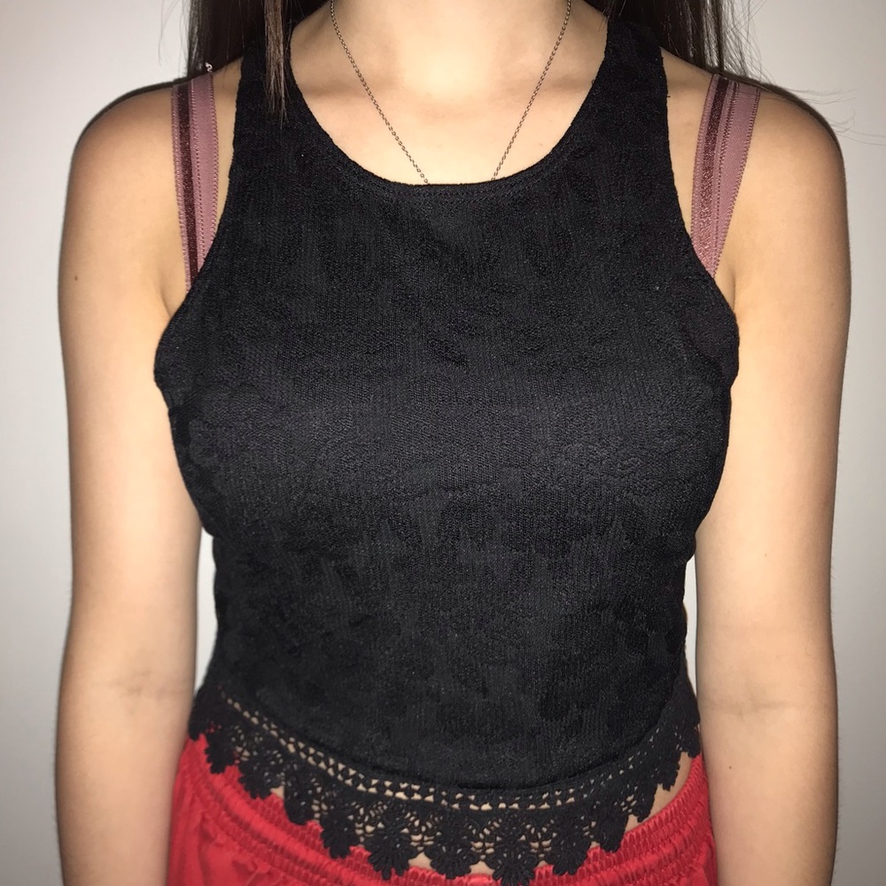 Garage black lace shirt